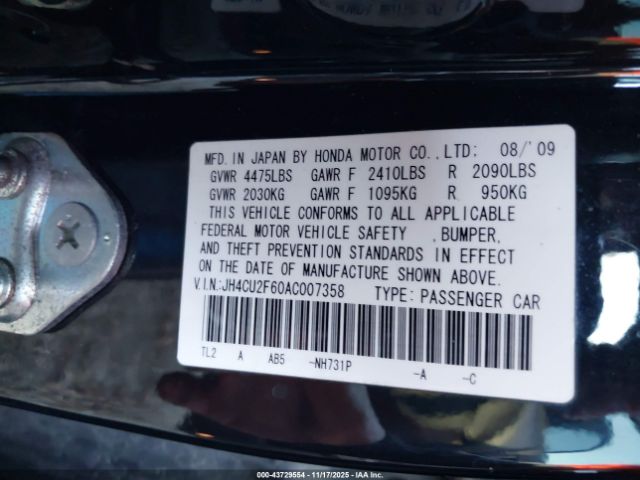 2010 ACURA TSX JH4CU2F60AC007358 Photo 8