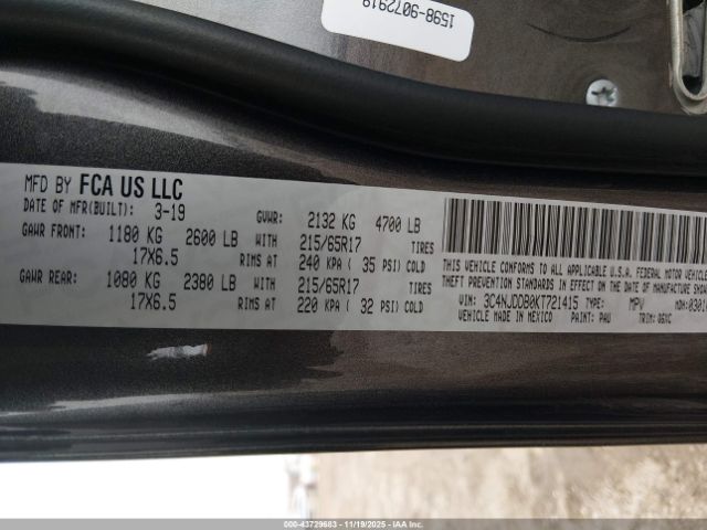 2019 JEEP COMPASS 3C4NJDDB0KT721415 Photo 8