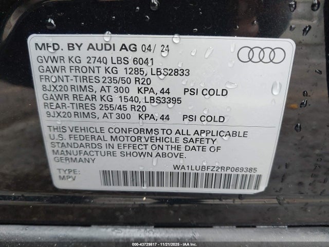2024 AUDI Q4 E-TRON WA1LUBFZ2RP069385 Photo 8