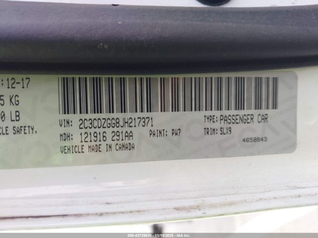 2018 DODGE CHALLENGER 2C3CDZGG8JH217371 Photo 8