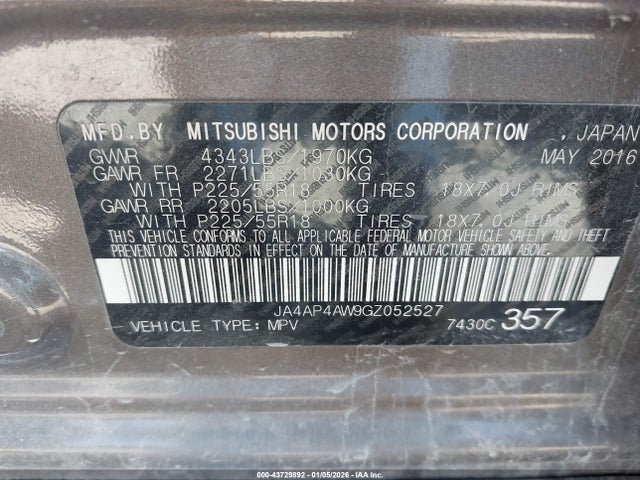 2016 MITSUBISHI OUTLANDER SPORT JA4AP4AW9GZ052527 Photo 8