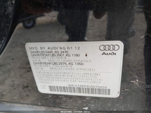 2012 AUDI Q5 WA1LFAFP4CA079459 Photo 8