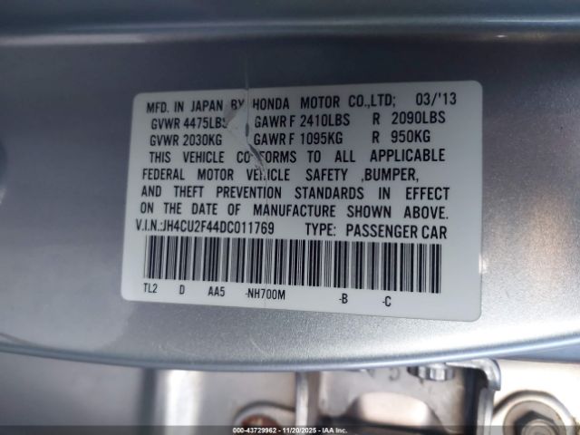 2013 ACURA TSX JH4CU2F44DC011769 Photo 8