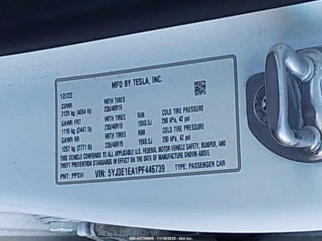 2023 TESLA MODEL 3 5YJ3E1EA1PF446739 Photo 8