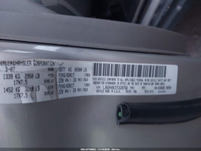 2007 JEEP GRAND CHEROKEE 1J8GR48K37C628766 Photo 8