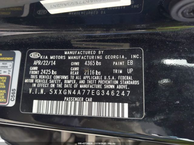 2014 KIA OPTIMA 5XXGN4A77EG346247 Photo 8