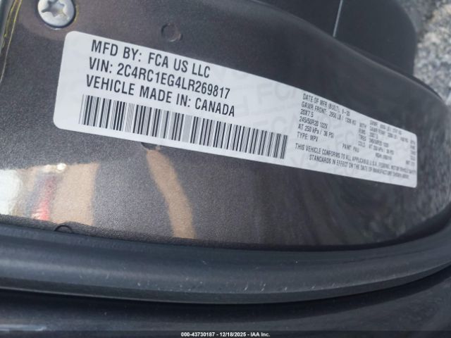 2020 CHRYSLER PACIFICA 2C4RC1EG4LR269817 Photo 8