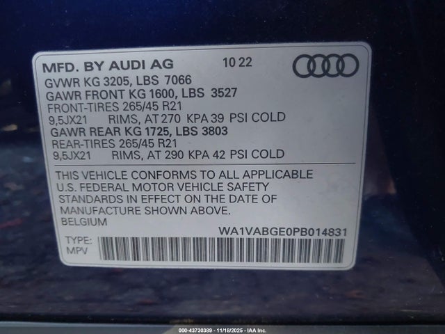 2023 AUDI E-TRON WA1VABGE0PB014831 Photo 8