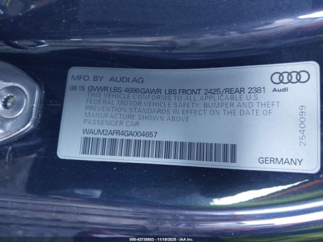2016 AUDI A5 WAUM2AFR4GA004657 Photo 8