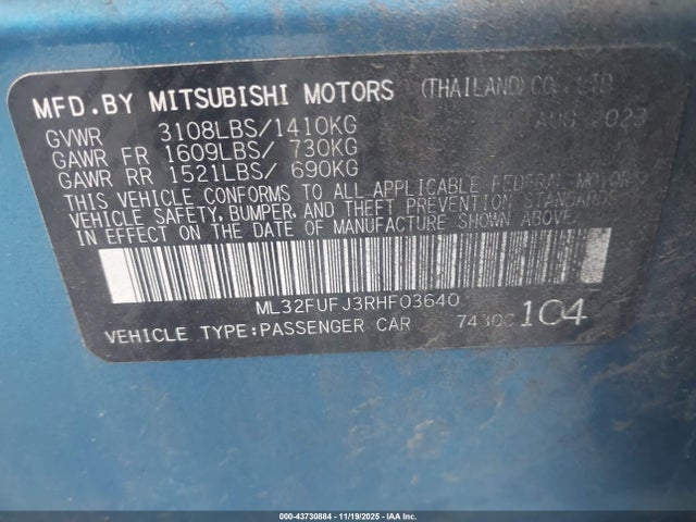 2024 MITSUBISHI MIRAGE G4 ML32FUFJ3RHF03640 Photo 8