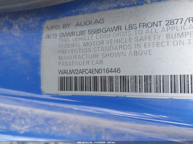 2014 AUDI S7 WAUW2AFC4EN016446 Photo 8