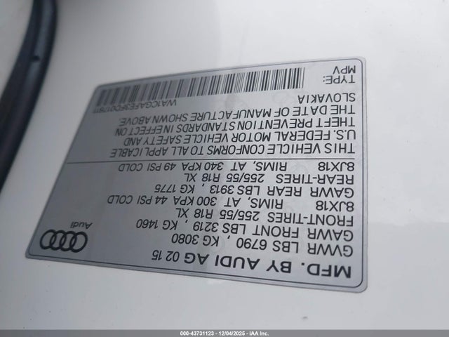 2015 AUDI Q7 WA1CGAFE3FD017811 Photo 8