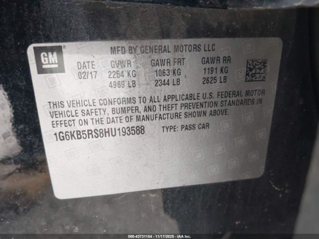 2017 CADILLAC CT6 1G6KB5RS8HU193588 Photo 8