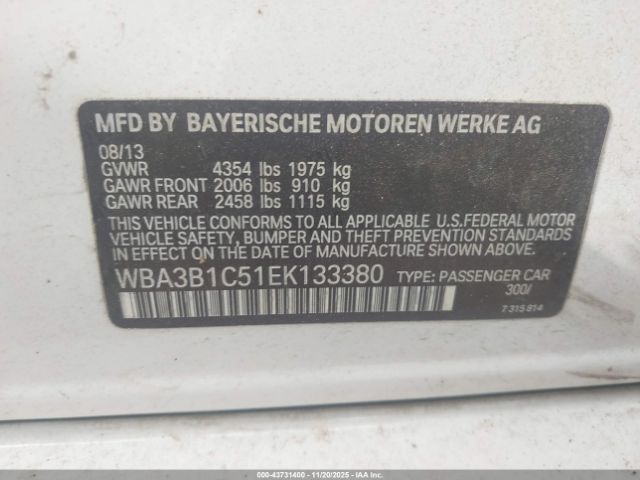 2014 BMW 320I WBA3B1C51EK133380 Photo 8