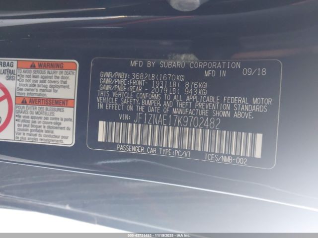 2019 TOYOTA 86 JF1ZNAE17K9702482 Photo 8