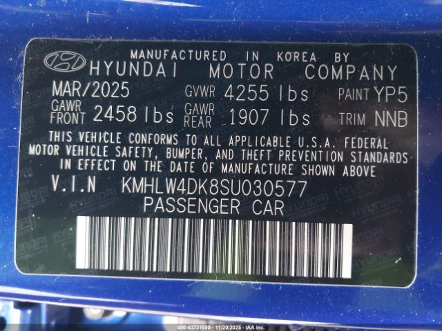 2025 HYUNDAI ELANTRA N KMHLW4DK8SU030577 Photo 8