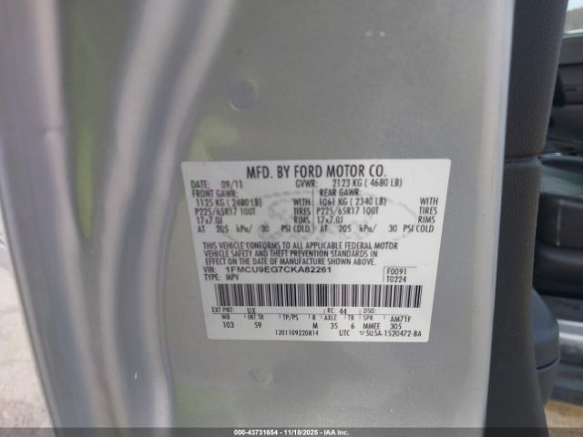 2012 FORD ESCAPE 1FMCU9EG7CKA82261 Photo 8