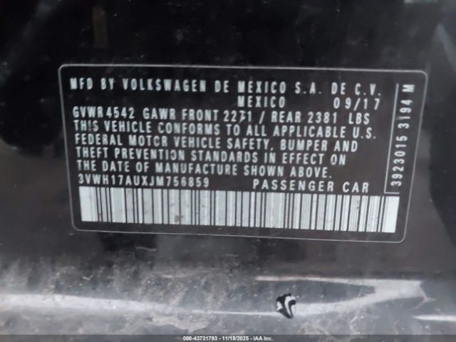 2018 VOLKSWAGEN GOLF ALLTRACK 3VWH17AUXJM756859 Photo 8