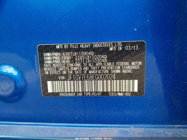 JF1GV7E68EG002024 Subaru Impreza Wrx