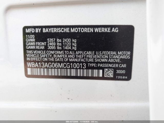 2021 BMW 530E WBA13AG06MCG10013 Photo 8