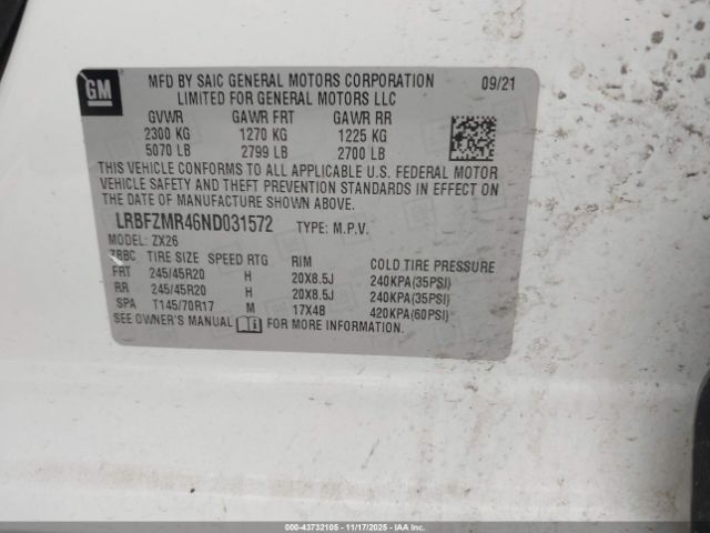 2022 BUICK ENVISION LRBFZMR46ND031572 Photo 8