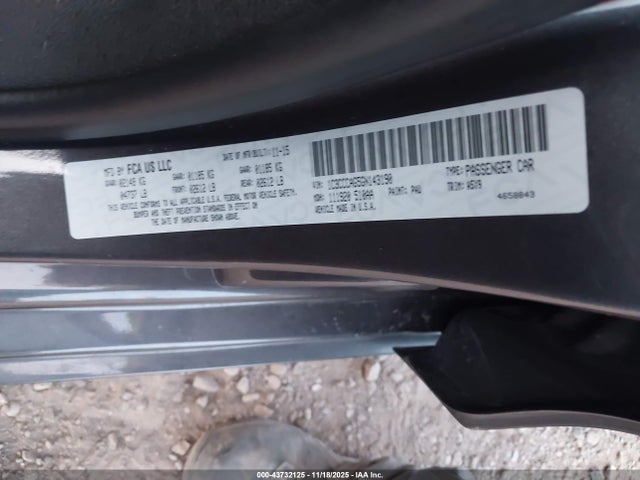 2016 Chrysler 200 Limited მანქანა იყიდება აუქციონზე, vin: 1C3CCCAG5GN143190, აუქციონის ნომერი: 43732125