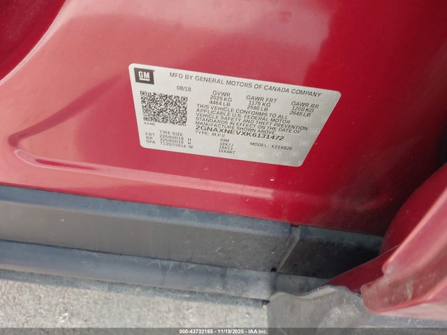 2019 CHEVROLET EQUINOX 2GNAXNEVXK6131472 Photo 8