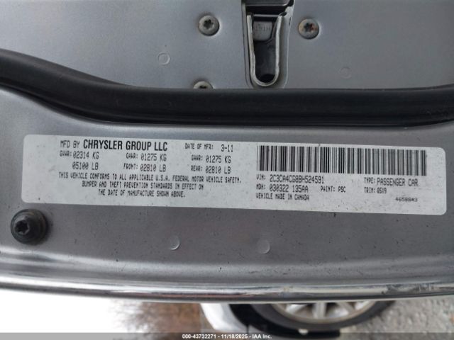 2011 CHRYSLER 300 2C3CA4CG8BH524591 Photo 8