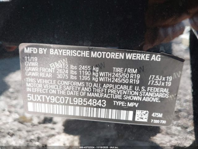 2020 BMW X3 5UXTY9C07L9B54843 Photo 8