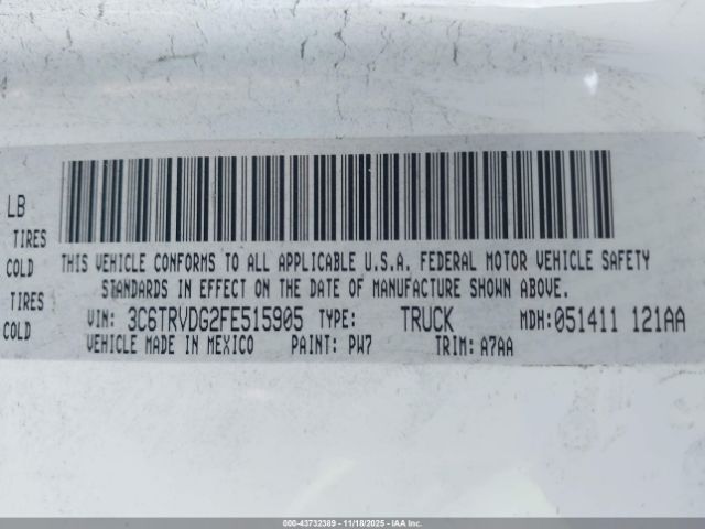 2015 RAM PROMASTER 2500 3C6TRVDG2FE515905 Photo 8