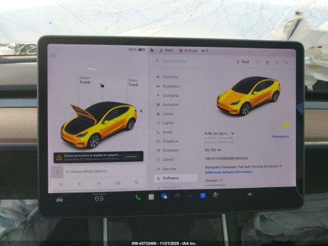 2021 TESLA MODEL Y 5YJYGDEE0MF065352 Photo 6