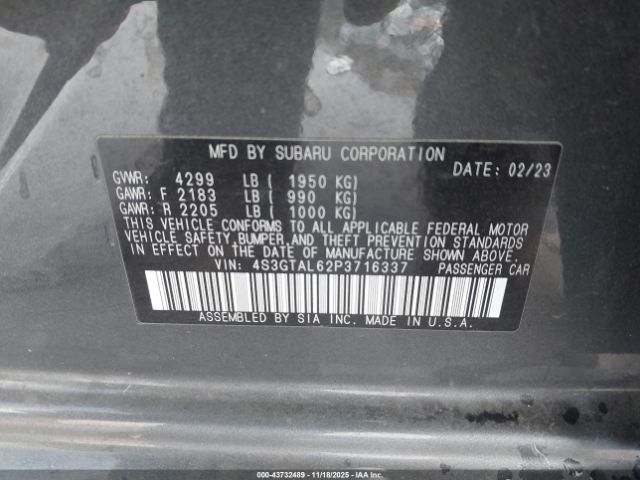 2023 SUBARU IMPREZA 4S3GTAL62P3716337 Photo 8