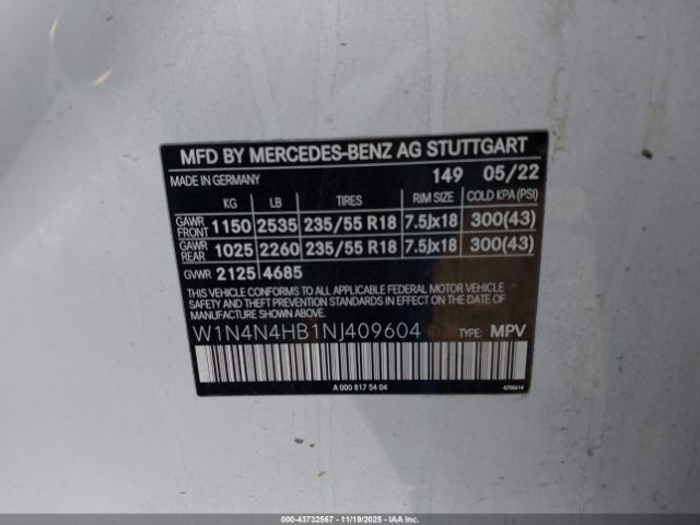 2022 MERCEDES-BENZ GLA W1N4N4HB1NJ409604 Photo 8