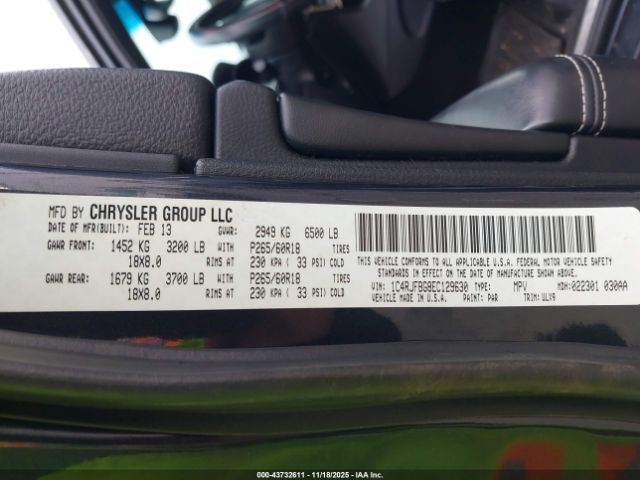 2014 JEEP GRAND CHEROKEE 1C4RJFBG8EC129630 Photo 8