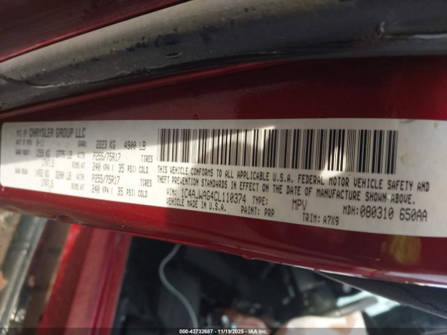 2012 JEEP WRANGLER 1C4AJWAG4CL110374 Photo 8