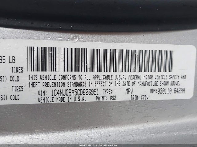2012 JEEP COMPASS 1C4NJCBA5CD626991 Photo 8