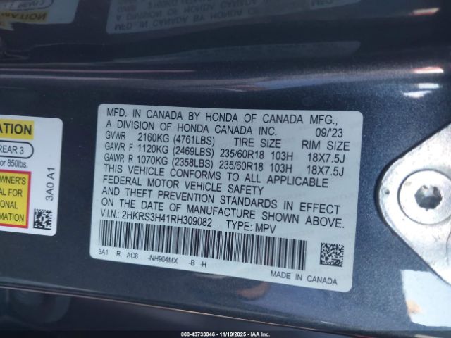 2024 HONDA CR-V 2HKRS3H41RH309082 Photo 8