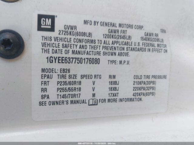 2005 CADILLAC SRX 1GYEE637750176080 Photo 8