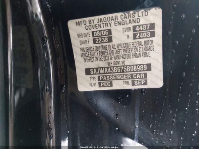 2007 JAGUAR XK SAJWA43B675B08989 Photo 8