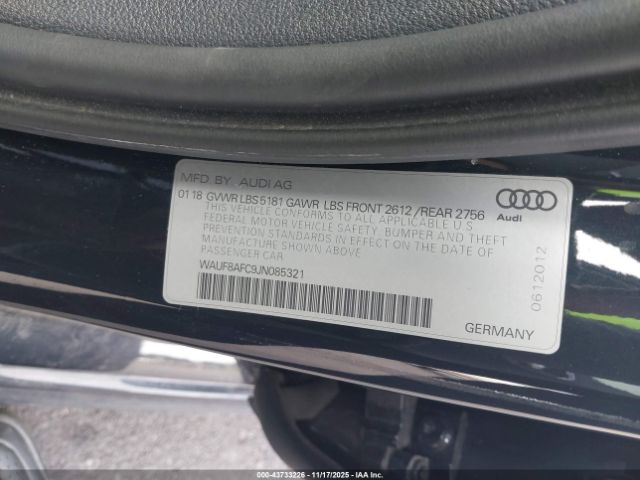 2018 AUDI A6 WAUF8AFC9JN085321 Photo 8