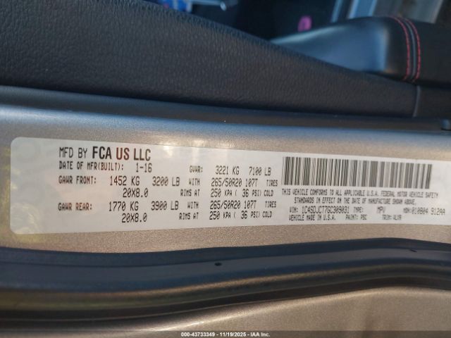 2016 DODGE DURANGO 1C4SDJCT7GC309031 Photo 8