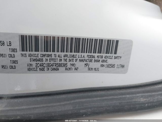 2015 CHRYSLER TOWN & COUNTRY 2C4RC1BG4FR588305 Photo 8