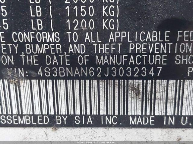 2018 SUBARU LEGACY 4S3BNAN62J3032347 Photo 8