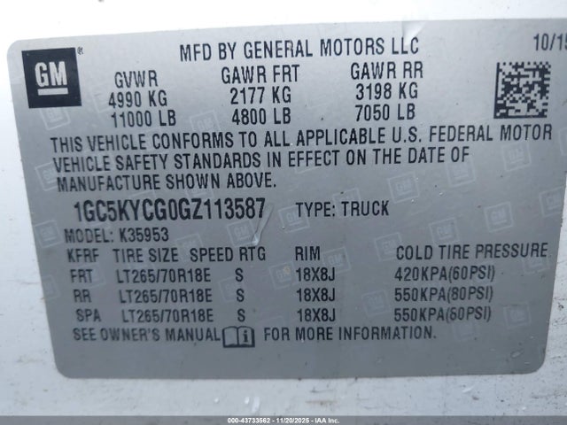 Chevrolet Silverado 2016 1GC5KYCG0GZ113587 Image 20