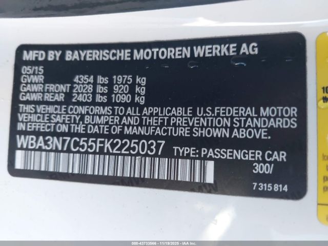 2015 BMW 428I WBA3N7C55FK225037 Photo 8