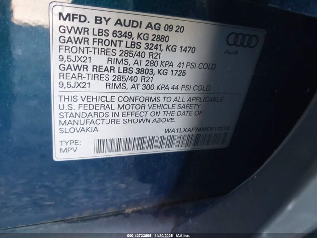 2021 AUDI Q7 WA1LXAF74MD013216 Photo 8