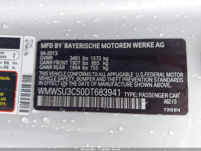 2013 MINI HARDTOP WMWSU3C50DT683941 Photo 8