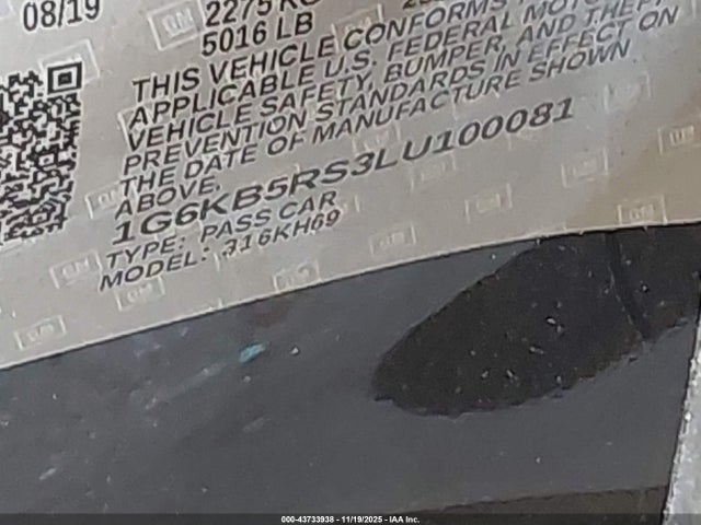 2020 CADILLAC CT6 1G6KB5RS3LU100081 Photo 8