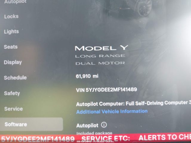 2021 TESLA MODEL Y 5YJYGDEE2MF141489 Photo 6