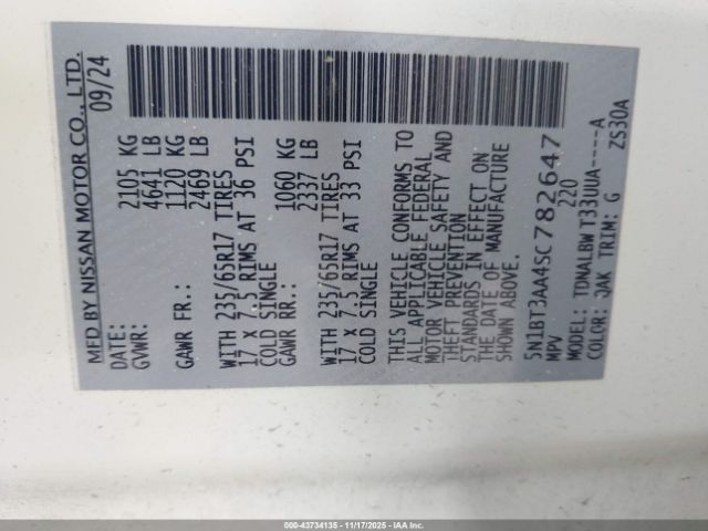 2025 NISSAN ROGUE 5N1BT3AA4SC782647 Photo 8